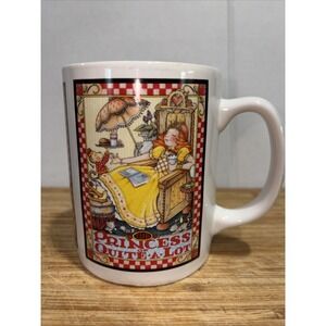 Mary Engelbreit Princess of Quite A Lot Coffee Mug Cup ME Ink Retired 4" T